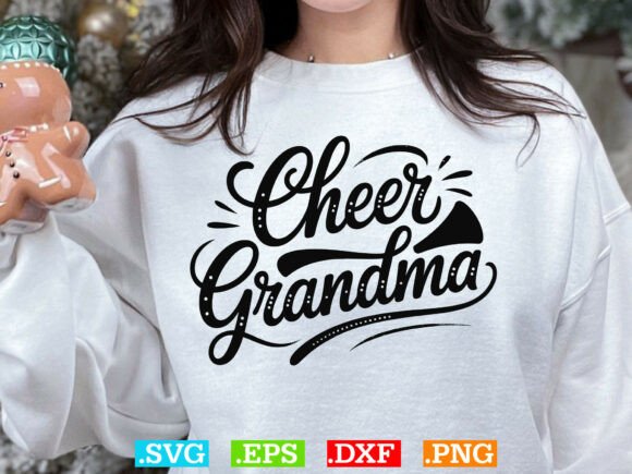 Cheer Grandma Shirt SVG: A Playful Graphic for T-Shirt Designs and Content Publishing