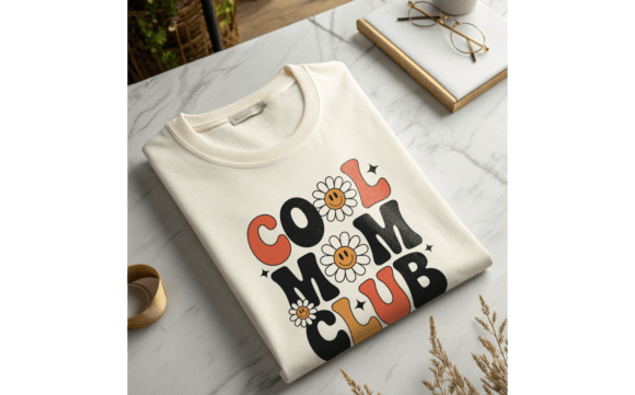 Cool Mom Club Retro SVG Design: A Bold Graphic for T-Shirt Creations