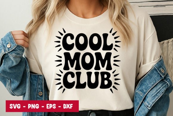 Cool Mom Club Typography SVG PNG Review for Real Embroidery Projects