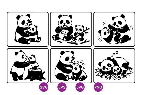 Cute Panda Mom and Baby SVG Review for Real Embroidery Projects