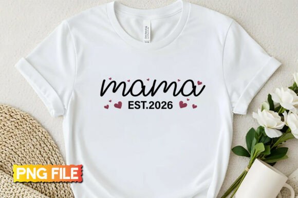 Mama Est 2026 Mother’s Day Graphics for T-Shirt Designs