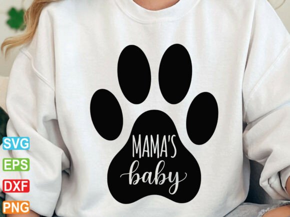 Mama’s Baby Paw Print SVG for T-Shirt Designs and Handmade Graphics