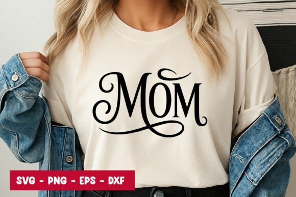 Mom Script Typography SVG PNG: A Versatile Graphic Design Asset for Creative Sellers