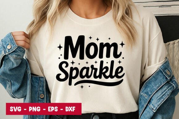 Mom Sparkle Typography SVG PNG: A Versatile Graphic Design Asset for Local Business Branding