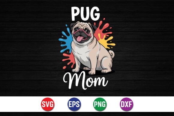 Pug Mom Retro Dog SVG: A Playful Graphic for Local Business Branding