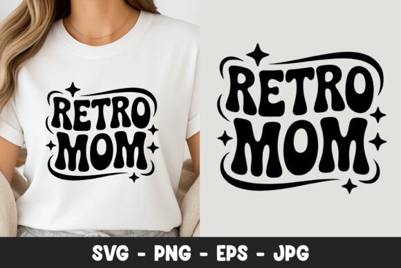 Retro Mom Typography Design SVG PNG: A Versatile Graphic Asset for Bloggers and Publishers