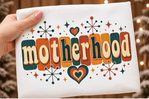 Retro Motherhood SVG PNG Graphics for T-Shirt Designs and Content Publishing