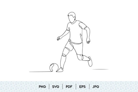 Soccer Player One Line SVG: A Modern Design Asset for Editorial and Web Publishing