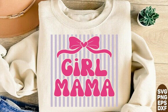 Striped Girl Mama SVG: A Trendy Graphic for T-Shirt Designs
